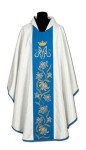 Chasuble en damas riches brodée. (id: 222)
