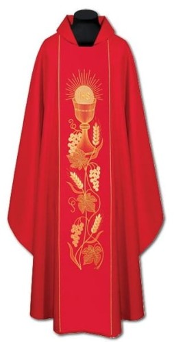 Chasuble avec une bande brodée. (id: 199)