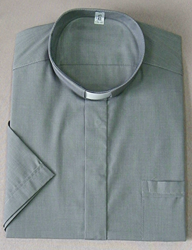 Chemise clergyman, manches courtes