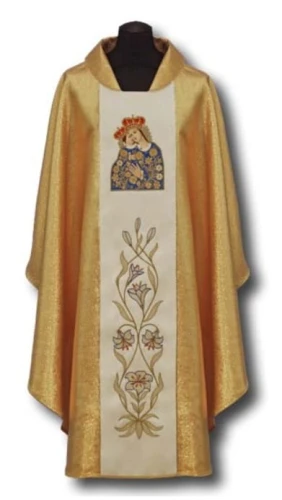 Chasuble brodé avec l'image de ND (id: 75)