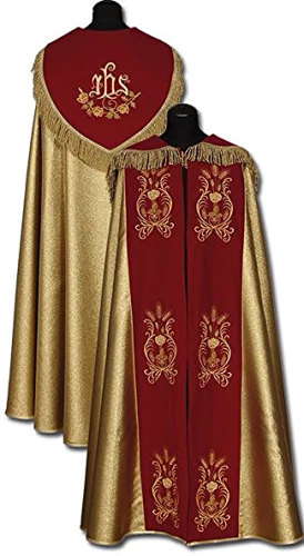 Chape dorée avec galon de velours brodé (id: 482)