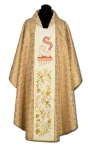 Chasubles brodées (riches broderies - d'or) avec l'image de l'agneau Pascal (id: 106)