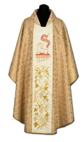 Chasubles brodées avec l'image de l'agneau Pascal (id: 106)