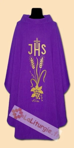 Chasuble en lin brodée (id: 708)