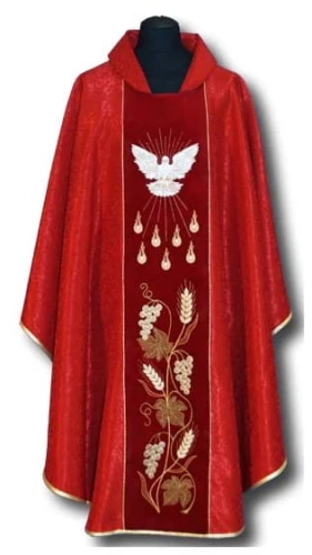 Chasuble en damas - brodée. (id: 219)