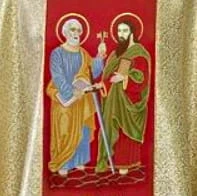 Chasuble brodé avec l'image des Saints Pierre et Paul (id: 767)