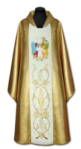 Casula ricamata con l'immagine della Santa Famiglia (id: 86)