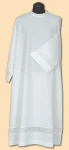 Aube crêpe georgette (blanche) avec dentelle guipure (id: 61)