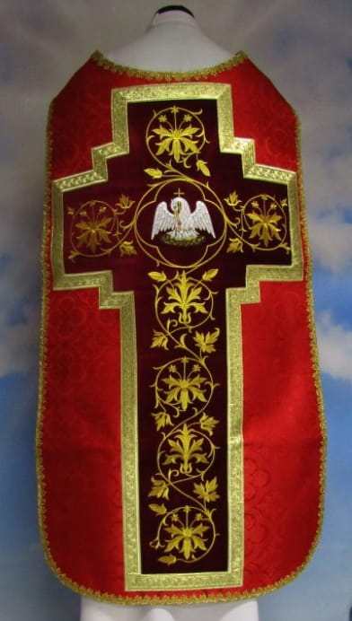 Chasuble romaine - le pélican symbole du Christ 1.jpg