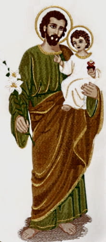 Chasuble brodé avec l'image de Saint Joseph (id: 783)