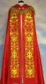 Chape liturgique  rouge 1 - tissu brocart id 779.jpg