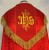 Chape liturgique  rouge 2 - tissu brocart id 779.jpg