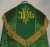 Chape liturgique  vert 2 - tissu brocart id 779.jpg