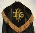 Chape liturgique  noir - tissu brocart id 779.jpg