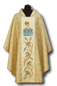 Casula ricamata con l'immagine di Nostra Signora di Salette (id: 77)