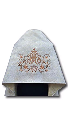 Voile huméral brodé - blanc. (id: 503)