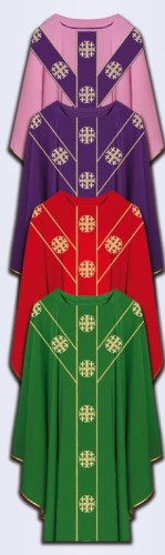 Chasuble avec croix de saint André - tissé (id: 693)B