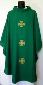 Chasuble brodé directement sur le tissu - lin (id: 186) A