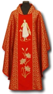 Casula ricamata con l'immagine della Beata Carolina Kozka (id: 76)