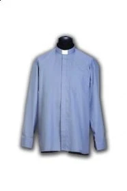 Chemise clergyman, manches longues - 100% coton id: 250