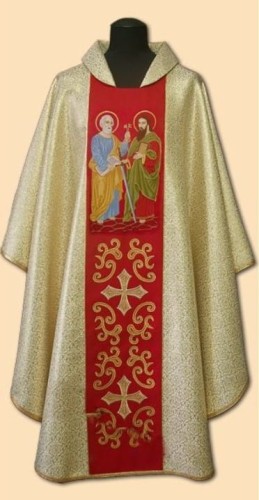 Chasuble brodé avec l'image des Saints Pierre et Paul (id: 767)