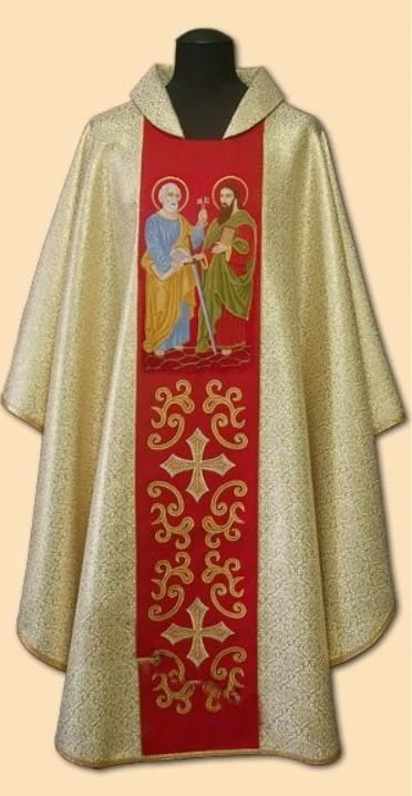 Chasuble brodé avec l'image des Saints Pierre et Paul (id: 767)