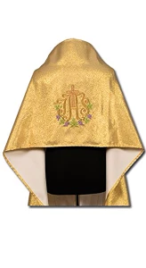 Velo omerale ricamato - dorato. (id: 489)