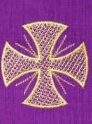 Chasuble brodé directement sur le tissu - lin (id: 186)