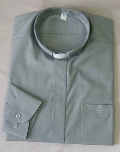 Chemise clergyman, manches longues