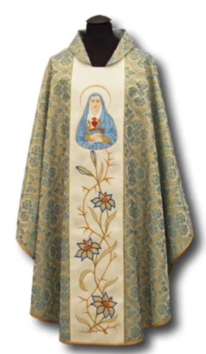 Chasuble brodé avec l'image de Notre-Dame des Douleurs (id: 70)