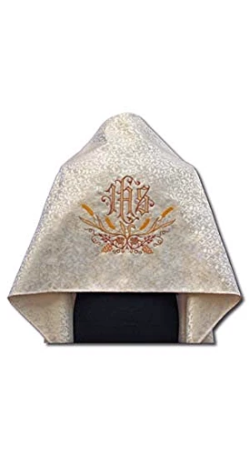 Voile huméral brodé - blanc. (id: 502)