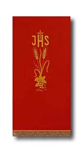 Copri ambone ricamato- rosso. (id: 508)