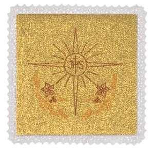 Palla liturgica ricamata. (id: 316)