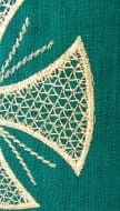 Chasuble brodé directement sur le tissu - lin (id: 186) A