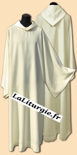 Aube avec capuche - mixte laine et polyester. (id: 596) 