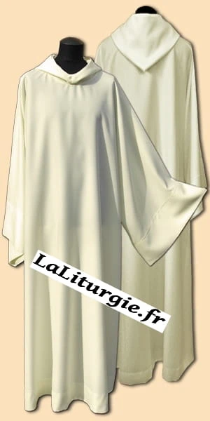 Aube avec capuche - mixte laine et polyester. (id: 596) 
