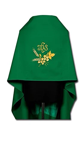 Voile huméral brodé - verte. (id: 486)