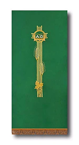 Voile d'ambon brodé - vert (id: 516)