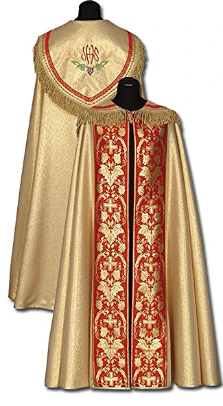 Chape liturgique dorée - brodé (id: 474)
