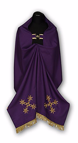 Voile huméral brodé -  violet (id: 484)
