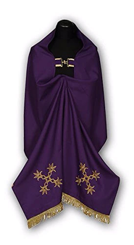 Voile huméral brodé -  violet (id: 484)