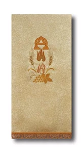 Copri ambone ricamato- bianco. (id: 517)