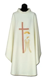 Casula ricamata direttamente sul tessuto (id: 182)