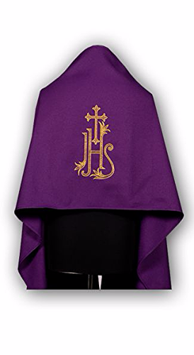Voile huméral brodé violet(id: 485)