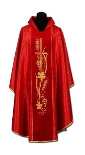 Chasuble en damas - brodée. (id: 217)