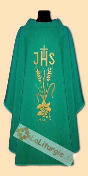 Chasuble en lin brodée (id: 706)