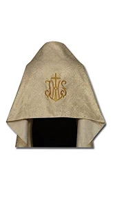 Velo omerale ricamato - dorato. (id: 497)