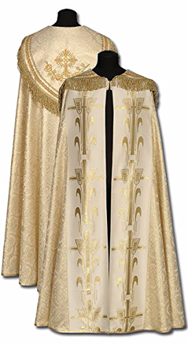 Chape liturgique dorée - brodé (id: 475)