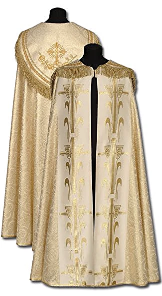 Chape liturgique dorée - brodé (id: 475)