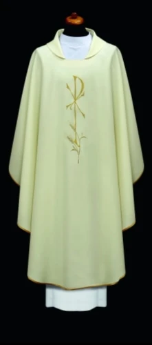 Chasuble brodée avec un motif Chi Ro. (id: 684)A